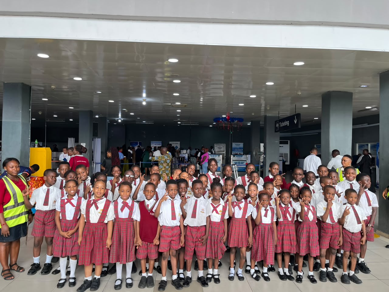 Royal Sharon International School pupils during a school outing